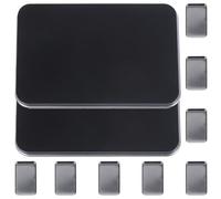 NIYANGLE Palette de Maquillage Vide Noire 2 Pièces en As, Grosse Capacité, Étui Pratique et Étanche, pour Voyage ou Paquet à Main