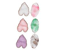 NIYANGLE Palette de Nail Art 6 Pièces Petite Taille en Résine Lisse pour Mélange Vernis Ongles et Gel Professionnel Bague Manucure Usage Voyage