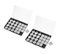 NIYANGLE Palette Magnétique Vide Fine et Pratique pour Fard à Paupières 2pcs et As pour Paquet à Maquillage ou Paquet à Main Argenté