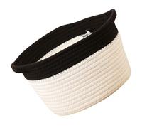 NIYANGLE Panier de Rangement en Corde de Coton Souple et Pratique Poignées, Panier Décoratif Simple et Frais pour Espace de Vie à Usage Domestique
