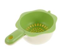 NIYANGLE Panier Poignée en Plastique Cuisine Égouttoir à Double Couche Vert Compact et Multifonctionnel pour Laver Fruits, Légumes et Pâtes