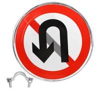 NIYANGLE Panneau d'Interdiction Demi-Tour Réfléchissant Résistant aux Intempéries pour Allée et Route Signalisation Routière Solide Panneau Indicateur de Sécurité Extérieur