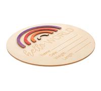 NIYANGLE Panneau Nominatif en Bois pour Annonce de Naissance Bébé, Léger et Sûr Toucher, Design Délicat, pour Partager la Croissance de Bébé