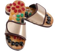 NIYANGLE Pantoufles de Massage des Pieds aux Pierres de Massage Taille 39-40 Unisexe Matériau Respirant Pantoufles D’intérieur pour Relaxation et Fatigue par Points D’acupuncture