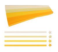 NIYANGLE Papier Origami Japonerie D’Étoile 5400 Feuilles Double Face Jaune Dégradé Bandes Pliables pour Loisirs Créatifs Décoration Maison et Événements Festifs