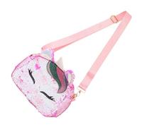 NIYANGLE Paquet Bandoulière Licorne à Paillettes en Cuir Pu Rose, Paquet à Main Décontracté Multi-usage pour Filles, Design Mode, pour Cosmétiques et Courses