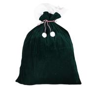 NIYANGLE Paquet Présent de Noël à Cordon en Tissu, Style Père Noël | Réutilisable pour Présents et Friandises, Fermeture Facile, Texture Douce et Finition Luxueuse