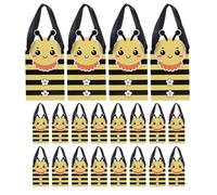 NIYANGLE Paquet Présents Design Portable 20 en Papier avec Poignées Motif Abeille 20 Pièces, Style Adorable et Amusant pour Shower et Mariage