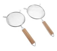 NIYANGLE Passoire Inox 2 Pièces à Mailles Fines pour Filtrage de Jus et Lait Végétal, Tamis Double Poignée, Adaptée Cuisine Professionnelle et Maison, Nettoyage Aisé