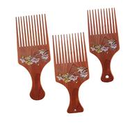 NIYANGLE Peigne à Cheveux Vintage Lot de 3 Pièces Grand Moyen Petit Taille Dents Larges Coiffage Hommes Coiffure Personnelle Usage Quotidien