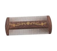 NIYANGLE Peigne Bois de Santal Doré pour Dandruff Outil de Toilettage Pratique pour Hommes Femmes Chats et Chiens Design Artistique pour Propre et Élégant