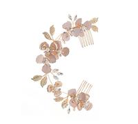 NIYANGLE Peigne Floral Élégant Avec Strass Pour Mariage Accessoire De Coiffure Chic Pour Femmes Headdress Vintage Pour Cérémonies Et Événements Spéciaux