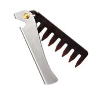 NIYANGLE Peigne Pliable Protège Cheveux des Nœuds en Acier Inoxydable pour Hommes Noir Accessoire de Coiffure Pratique pour Père et Mari
