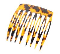 NIYANGLE Peignes à Cheveux Latéraux Pour Femmes Taille Standard En Acétate Couleur Marron Foncé Style Léopard Accessoires Cheveux Fins Usage Quotidien