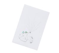 NIYANGLE Peinture D'empreintes Digitales Ballon Éléphant et Lapin 40x60cm en Tissu DIY pour Bébé, Souvenir Personnalisé pour Fête et Banquet