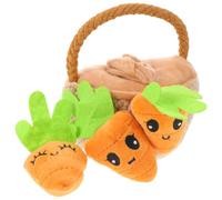 NIYANGLE Peluche de Carotte pour Chien Couinement, Distributeur de Friandises Interactif, Peluche Douce pour Entraînement à Domicile et Développement Intellectuel