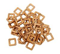 NIYANGLE Pendentifs De Boucles D'oreilles En Bois Naturel 40 Pcs, Kit Diy Pour Loisirs Créatifs, Pendentifs Carrés Ajourés Marron, Accessoires Bricolage Bijoux Faits Main, Usage Polyvalent Quotidien