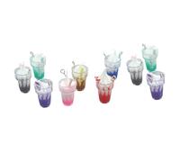 NIYANGLE Pendentifs Porte-clés Glace En Résine Colorés 10 Pièces, Breloques Créatives Garçon Et Filles, Accessoires Diy Bijoux, Décoration Paquet, Loisirs Créatifs, Présent Fête, Usage Quotidien