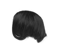 NIYANGLE Perruque à Frange Longue Bouclée Naturelle Noire Pour Femmes Fibre Résistante Chaleur Style Rétro Vintage Confortable Et Facile à Coiffer Au Fer à Friser