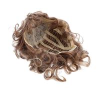 NIYANGLE Perruque Courte Bouclée Synthétique Aspect Naturel Fibres Résistantes Chaleur Style Européen Chic pour Fêtes et Usage