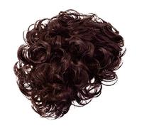 NIYANGLE Perruque Synthétique pour Hommes Fibre Haute Température Wig Bouclée Chic pour Cosplay Fête Halloween ou Usage Foncé Confortable et Respirante