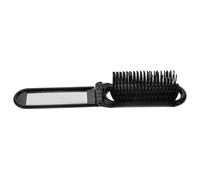 NIYANGLE Petite Brosse à Cheveux Pliante Avec Miroir Peigne De Poche Compact Brosse De Voyage Pour Sac à Main Voiture École