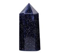 NIYANGLE Pierre de Cristal Naturelle Hexagonale Noire, Pilier Décoratif