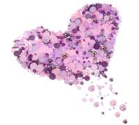 NIYANGLE Pierres Précieuses Pour Ongles En Abs Et Cristaux, 60g, Demi-perles Plates, Violet Ab, Kit Diy Nail Art, Décorations Pour Ongles Acryliques, Accessoires Créatifs Pour Manucure