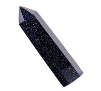 NIYANGLE Pilier de Cristal Hexagonal en Pierre Naturelle Noir Décoratif