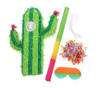 NIYANGLE Piñata Cactus pour Fête D’anniversaire Garçon et Filles, Petite Piñata en Papier Coloré, Remplie de Bonbons Variés, Décoration Interactive et Réutilisable pour Couleur Aléatoire
