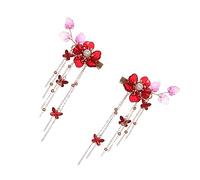 NIYANGLE Pince à Cheveux à Pompons Vintage Fleur de Grenadier Légère pour Femmes Style Ancien Mariage Soirée Bal Réception