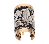 NIYANGLE Pince à Cheveux Métal Avec Broderie Élégante Pour Queues De Cheval Accessoire Polyvalent Pour Cheveux Fins Et Épais Pour Toutes Les Occasions