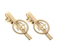 NIYANGLE Pince à Cravate Homme en Acier Inoxydable Doré Forme Balance, Lot de 2 Pièces, Accessoires de Costume Formels pour Mariage, Cérémonie et Tenue Business
