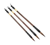 NIYANGLE Pinceaux Chinois Pour Calligraphie Et Peinture 3 Pièces En Bois Avec Poils De Queue De Belette Pour Débutants Et Accessoires Peinture