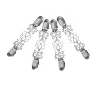 NIYANGLE Pinces Décoratives pour Pull Femme, Clips à Pull en Alliage Argenté avec Cristaux, Lot de 4 Pièces, Fermeture pour Cardigan et Vêtements Féminins, Accessoires Rétro