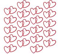NIYANGLE Piques à Desserts de Cœur 30 Pcs Papier Rouge Fête Halloween | Décorations Double Cœur Sticks et Stickers, Style Amour, pour Gâteaux, Anniversaires et Bachelorette