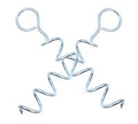NIYANGLE Piquet d'attache pour Chien en Fer Argenté, Ancrage à Vis Spiralé Léger et Pratique, pour Extérieur et Jardin, Lot de 2 Pièces Sécurisant Votre Animal