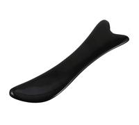 NIYANGLE Planche Gua Sha en Corne de Buffle Taille Moyenne Massage Visage Naturel Outil de Grattage pour Soin du Visage et Relaxation Peau Sensible