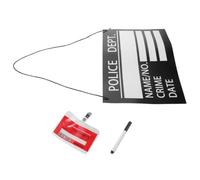 NIYANGLE Plaque Nominative de Prisonnier en PVC avec Stylo, Accessoire de Cosplay Réutilisable pour Étudiants, Scène de Prison Réaliste pour Jeux et Fêtes à Thème
