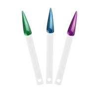 NIYANGLE Plaques de Couleur D'ongles Blanc en Plastique, 40 Pièces D'éventail Anneau Rond, Support Pratique pour Conseils de Manucure, pour Débutants