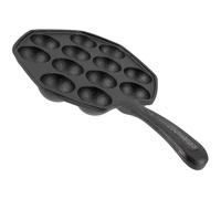 NIYANGLE Plat à Escargots en Fonte Épaisse 12 Trous et Poignée Lisse, Cocotte Solide pour Barbecue et Service à Domicile ou Restaurant