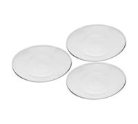 NIYANGLE Plat Chauffe-Cire Résistant Haute Température 3 Pièces en Verre Borosilicaté Rond 11x11 Cm Distribution Uniforme Chaleur, Remplacement Élégant pour Maison et Bureau