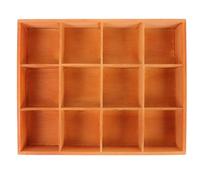 NIYANGLE Plateau en Bois Compartimenté à 12 Cases pour Pots de Fleurs et Petits Objets, Style Rustique, Conçu pour Intérieur et Micro-Paysage, Maintien Propre et Anti-écoulement