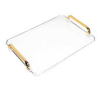 NIYANGLE Plateau pour Servir Café en Plastique Double Poignée Rectangulaire Thé ou Desserts, pour Réceptions et Usage Quotidien