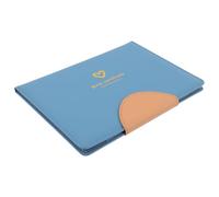 NIYANGLE Pochette de Protection en Cuir Bleu pour Certificat de Naissance Bébé Étui Pratique pour Documents et Photos Format Adapté Jumeaux Accessoire de Rangement Sécurisé