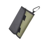 NIYANGLE Pochette de Rangement pour Appâts de Pêche, Vert, Oxford, Portable | Étui Imperméable et Résistant à Compression, Six Sachets Inclus, Usage Extérieur, Format Compact