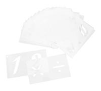 NIYANGLE Pochoirs de Lettres en Pet Blanc, 40 Feuilles Bords Lisses et Design Flexible, pour Peinture sur Bois et Projets DIY de Cartes et Festivals