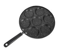 NIYANGLE Poêle à Œufs Antiadhésive 7 Compartiments, Ustensile Cuisine Multifonction en Matériau Résistant la Chaleur, pour Œufs Plat, Crêpes et Hamburgers, Manche Long Antidérapant