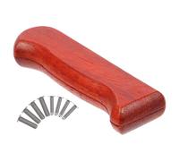 NIYANGLE Poignée de Couteau en Bois de Poirier Rouge sans Trou Accessoire de Coupe Ergonomique Manche pour Couteaux Cuisine Pièce de Remplacement pour Cutter Domestique Usage Quotidien