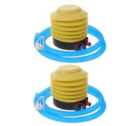 NIYANGLE Pompe à Pied Portable pour Ballon de Sport Jaune en Plastique avec 4 Bouchons et 2 Extracteurs, 2 Sets pour Yoga, Basketball et Usage Sportif Extérieur
